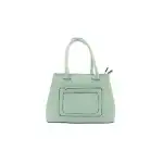 Elegant shoulder bag with two front pockets - green, wholesale