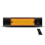 Infrared heater for terraces LUXEVA 2500 HRS, 3 power levels, IP55, thermostat, timer, remote control, black, wholesale Supreva