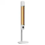 Infrared heater for terraces LUXEVA PRO FR 2500W, IP65, mobile, 6 power levels, thermostat, timer, remote control, white, wholesale Supreva