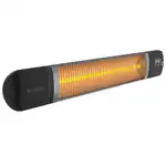 Инфрачервен нагревател за тераси LUXEVA PRO WL 2500W, IP65, стенен, 6 степени на мощност, термостат, таймер, дистанционно, черен, Супрева на едро
