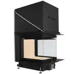 Камина на дърва модел A-CAMINETTI CRYSTAL 3D 50 x 60, 3 стъклени страни, врата на панти, 14 kW максимална мощност, Супрева на едро