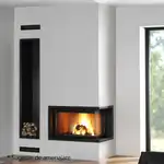 Чугунено огнище за камина на дърва, KFD ECO MAX 7 R Standard, 2 стъклени страни, КПД 82,5%, Супрева на едро