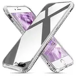 Apple Iphone 8 Luxury Case Smartphone case offers Ultra-Thin Chic Crystals Silver Protection