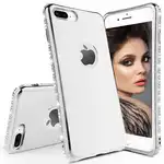 Apple Iphone 8 Luxury Case Smartphone case offers Ultra-Thin Chic Crystals Silver Protection