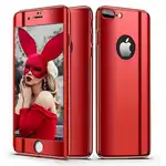 Az Apple Iphone 8 Plus telefontok teljes védelmet nyújt 360 ultravékony vörös tükörrel + üvegfóliával