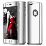 Калъфът за телефон Apple iPhone 7 предлага Full 360 Protection Ultrathin Silver Mirror + Glass Foil