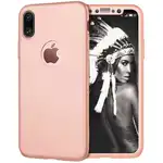 Калъф за телефон Apple iPhone XS 360 предлага пълна защита Ultrathin Deluxe Rose + Glass Foil