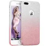 Iphone 6 Plus / 6S Plus phone case offers Glitter Shine Degradee Silver-Pink protection