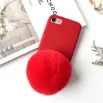Iphone 6Plus / 6S Plus phone case offers protection Slim Chic Fluffy Fur Red