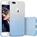 Husa telefon Iphone 6 / 6S ofera protectie Glitter Shine Degradee Silver-Blue