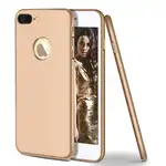 Husa telefon Apple Iphone 8 ofera protectie DeLux Ultra-Subtire, Velvet Touch Gold + Folie Sticla