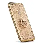 Iphone 7 phone case offers Soft Ultrathin protection - Diamond Crystal Ring Gold