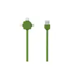 Кабел за зареждане с множество щепсели USB-C / micro-USB / Lightning - 1.5m - Green, Supreva на едро