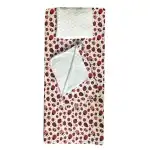 Set 3 piese de iarna paturica cu cearsaf si pernuta pentru pat 140x70 cm Deseda Buburuze rosu\negru, angro Supreva