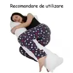 Perna de gravide si relaxare cu husa detasabila Deseda L Stelute pe alb, engros Supreva