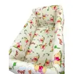 Lenjerie de pat bebelusi CN 140x70 cm cu aparatori Maxi Deseda Winnie pe galben, engros Supreva
