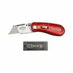 Összecsukható vágó 5 tartalék penge 61x33x0,5mm Yato YT-7534 Nagyker Supreva