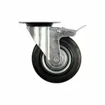 Roata pivotanta cu opritor din cauciuc negru 125 x 34 x 155 mm Vorel 87323