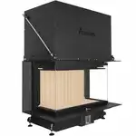 A-CAMINETTI CRYSTAL 90 MAX модел камина на дърва с 3 стъклени страни и врата на панти номинална мощност 14kW, Супрева на едро