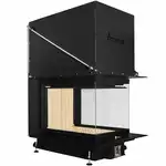 Камина на дърва модел A-CAMINETTI CRYSTAL 3D 50 x 70, 3 стъклени страни, врата на панти, 12 kW номинална мощност, Супрева на едро