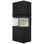 Метална камина A-CAMINETTI SCANDINAVIAN 65BH, свободностояща, на дърва, максимална мощност 12 kW, КПД 80%, черна, Супрева на едро