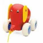 Viking Toys húzós játék Elefánt, 25cm, 1320-piros