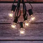 Ghirlanda luminoasa decorativa exterior, 4U®, 25 becuri, rezistenta la intemperii, interconectabila, 7,62 metru, lumina calda, en gros