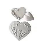 Set 3  figurine din ipsos inimi de pictat