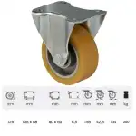 FTAU 1252 6150, Фиксирана вилка, с колело 125 мм