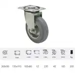 JPSG 2003 2100 W, Swivel fork, with 200 mm wheel
