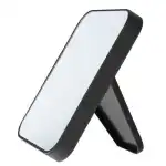 Cosmetic mirror, plastic, black, with stand, Top Choice, 15 x 11 cm