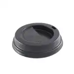 Черен капак за картонена чаша 8oz и 12oz, 80mm/100 бр. Комплект на едро Supreva