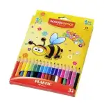 Creioane colorate 18 culori / set 1/1 - Plastic, en gros Supreva