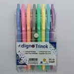 Pix cu mecanism, varf 0.7mm - TRINOK JOS - corp color PASTEL - 8 buc/set - albastru, engros Supreva