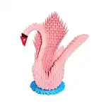 Pink Swan - Kit creativ de origami modular DIY
