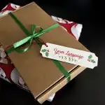 Set of 8 Personalized Christmas Gift Tags with Tie