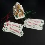Set of 8 Personalized Christmas Gift Tags with Tie