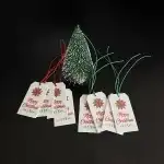 Set of 8 Personalized Christmas Gift Tags with Tie