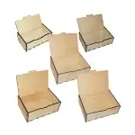 Cutie din placaj din lemn 5 piese de diferite dimensiuni