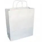 Bax 250 бели подаръчни торби, 25x31x11, възможност за персонализиране, едро Supreva