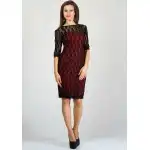 Elegant dress with leather accents, wholesaler,