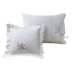 Ágynemű Pillangók, hímzés, 6 db, fehér/többszínű, 100% pamut (1 paplanhuzat 200x220, 1 lepedő 260x240, 2 párna 50x70, 2 díszpárna 45x45), nagykereskedés Supreva