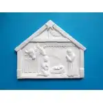 Figurine din ipsos Nasterea Domnului 18,5 / 16,5 cm