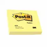 Самозалепващи листчета Post-it 654 Canary Yellow 76 мм х 76 мм, жълт пастел, 100л, складове на едро