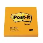 Самозалепващи листчета Post-it 654-NO 76 мм х 76 мм, оранжев неон, 100л, стоки на едро