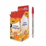 Химикалка BIC Cristal Original Medium, еднократна, връх 1.0 мм, червена, стоки на едро