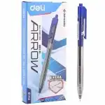 Химикалка Deli Arrow EQ01330, автоматична, синя, 0.7 мм, на едро