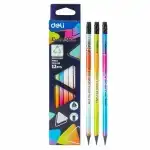 Молив с гума Deli Enovation EC020-HB, триъгълно тяло, HB, търговец на едро