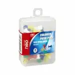 Пинове за коркова дъска Deli Essential E0021 цветни, 35 броя, стоки на едро