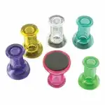 Магнити Bi-Office colour cristal pin цветни, комплект 6 броя, складове на едро